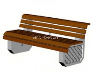 Скамейка бетонная АБС-1 фото