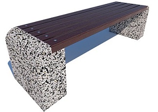 Скамейка из фактурного бетона